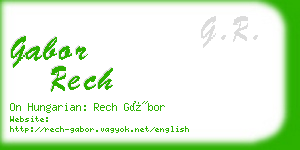 gabor rech business card